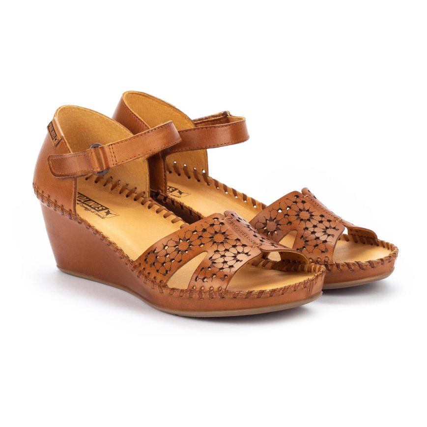 Women's Pikolinos MARGARITA Wedge Sandals Brown | NZ C23AQ85